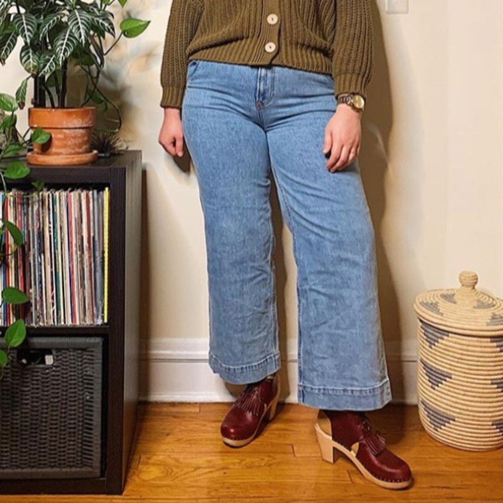 Everlane wide leg crop, size 12